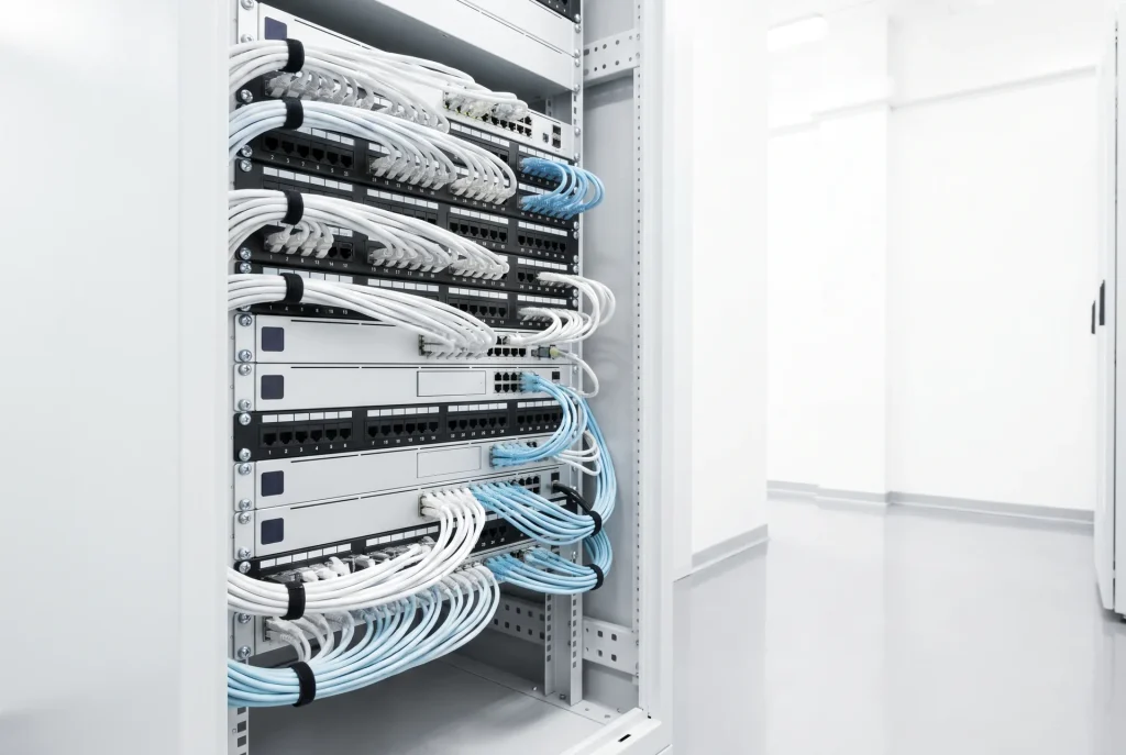 Netwerkkast met switches